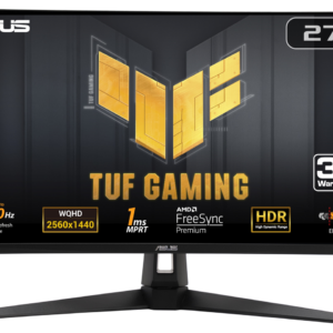 ASUS 27″ 170Hz WQHD (2560 x 1440) Gaming Monitor 1ms Freesync Premium™– Overclock to Extreme Low Motion Blur™, Shadow Boost, HDR, DisplayWidget Lite TUF Gaming VG27AQA1A (above 144Hz)
