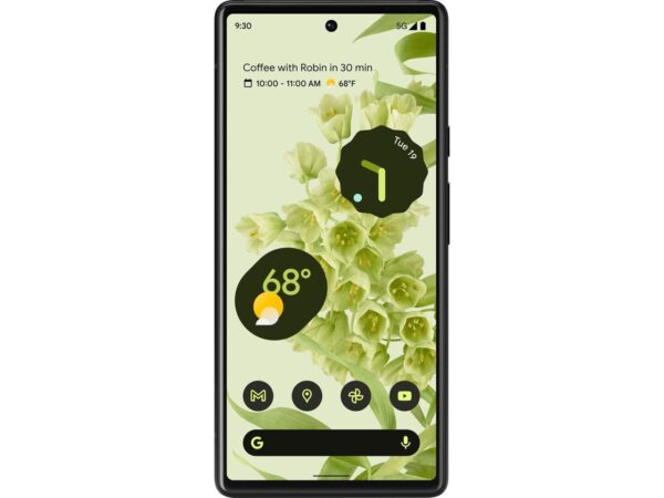 Google Pixel 6 Dual-SIM 128GB ROM + 8GB RAM (GSM | CDMA) Factory Unlocked 5G SmartPhone (Stormy Black)