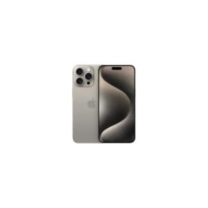 Apple iPhone 15 Pro Max 256GB Natural Titanium Fully Unlocked Smartphone – Premium 90% and Above Battery – Excellent