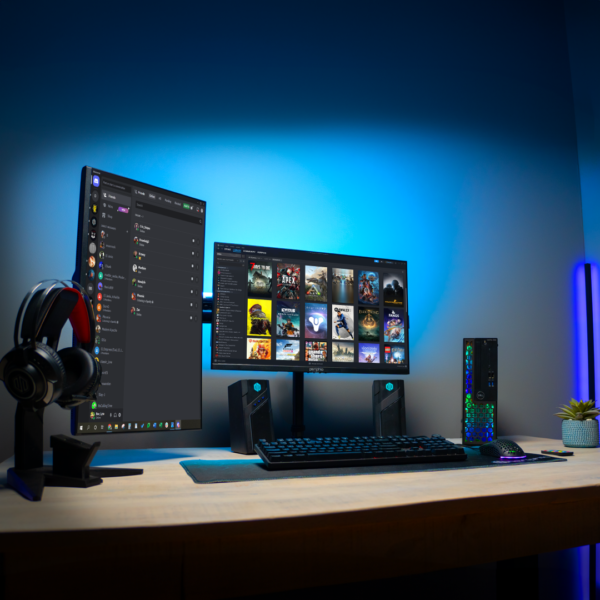 Refurbished BlairTech Custom Dell RGB Gaming Bundle | Intel i5 + NVIDIA GeForce GT1030 | 16GB DDR4 RAM | 1TB SSD | WiFi 6 & Bluetooth | New 24" Monitor | Periphio RGB Keyboard, Mouse & Headset