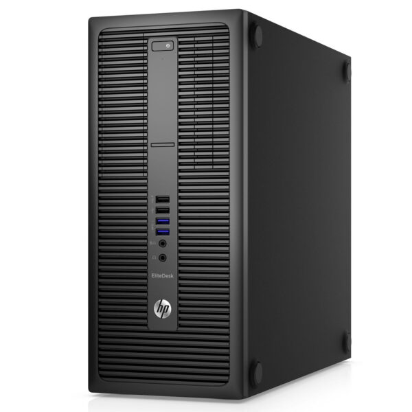 Refurbished HP EliteDesk 800 G2 Tower PC Bundle | New 24 inch Computer Monitor, Keyboard, Mouse | Intel Core i5 (6th Gen), Windows 10, WiFi